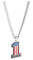 Harley-Davidson Men's #1 RWB Logo Pendant Chain Necklace, Silver Finish - Wisconsin Harley-Davidson