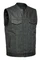 UNIK Men's Hybrid White Cotton Denim & Cowhide Leather Club Motorcycle Vest - Wisconsin Harley-Davidson
