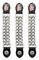 Derringer Men's 4 in. 3-Pack American Flag Double Metal Chain Vest Extender - Wisconsin Harley-Davidson