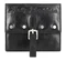 Harley-Davidson Women's Corner Buckle Stud Leather Card Case Wallet, Black - Wisconsin Harley-Davidson