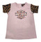 Harley-Davidson Girl's Leopard Print Knit Tee Shirt Dress, Dusty Mauve - Wisconsin Harley-Davidson