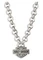 Harley-Davidson Men's Bar & Shield Thick Link Chain Stainless Steel Necklace - Wisconsin Harley-Davidson
