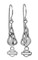 Harley-Davidson Womens Earrings, Bar & Shield Eternal Flames, Silver HDE0358 - Wisconsin Harley-Davidson