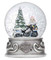 Harley-Davidson Large 2015 Biker Santa with Trademark B&S Snow Globe. 96816-16V - Wisconsin Harley-Davidson
