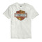 Harley-Davidson Mens Short Sleeve Tee, Distressed Bar & Shield, White 96050-15VM - Wisconsin Harley-Davidson