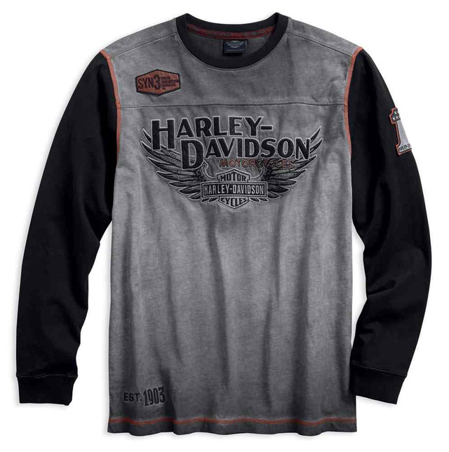 Harley-Davidson® Men's Iron Block Colorblocked Long Sleeve Pullover ...