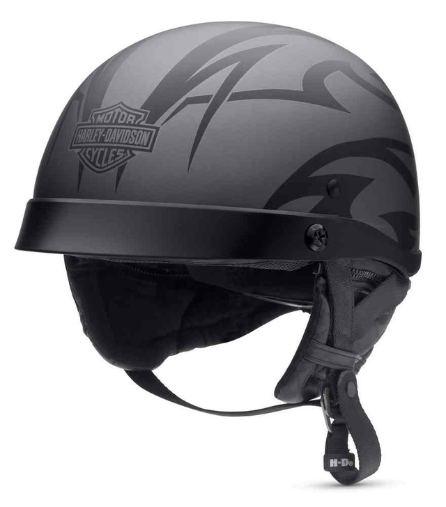 Harley-Davidson® Men's Tribal Adjustable Fit Half Helmet, Grey/Black ...