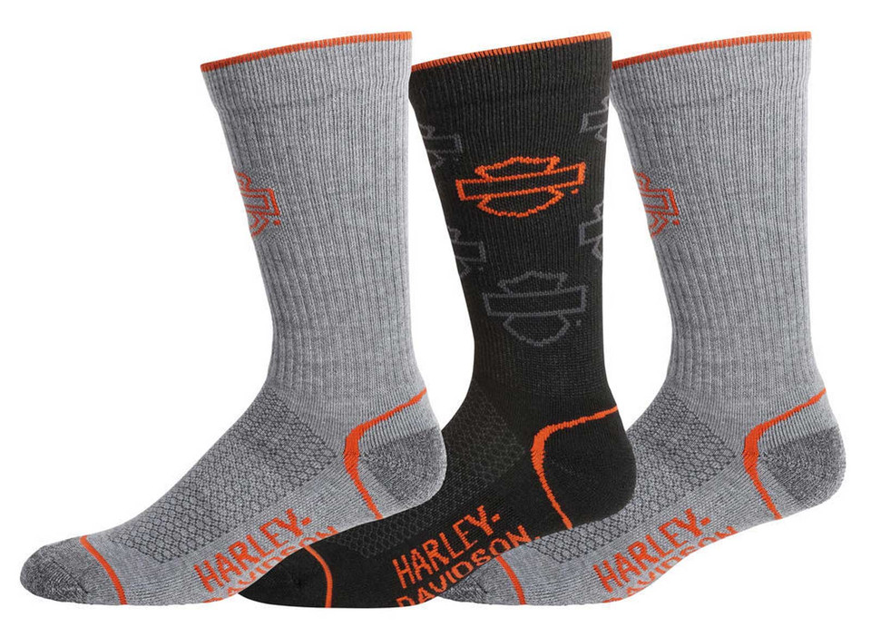HarleyDavidson® Women's 3Pack Shield Performance Crew Riding Socks