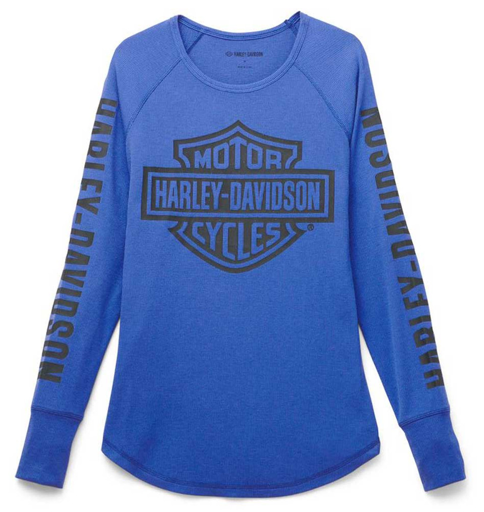 Harley Davidson® Womens Authentic Bar And Shield Long Sleeve Knit Top 96653 22vw Wisconsin 7823
