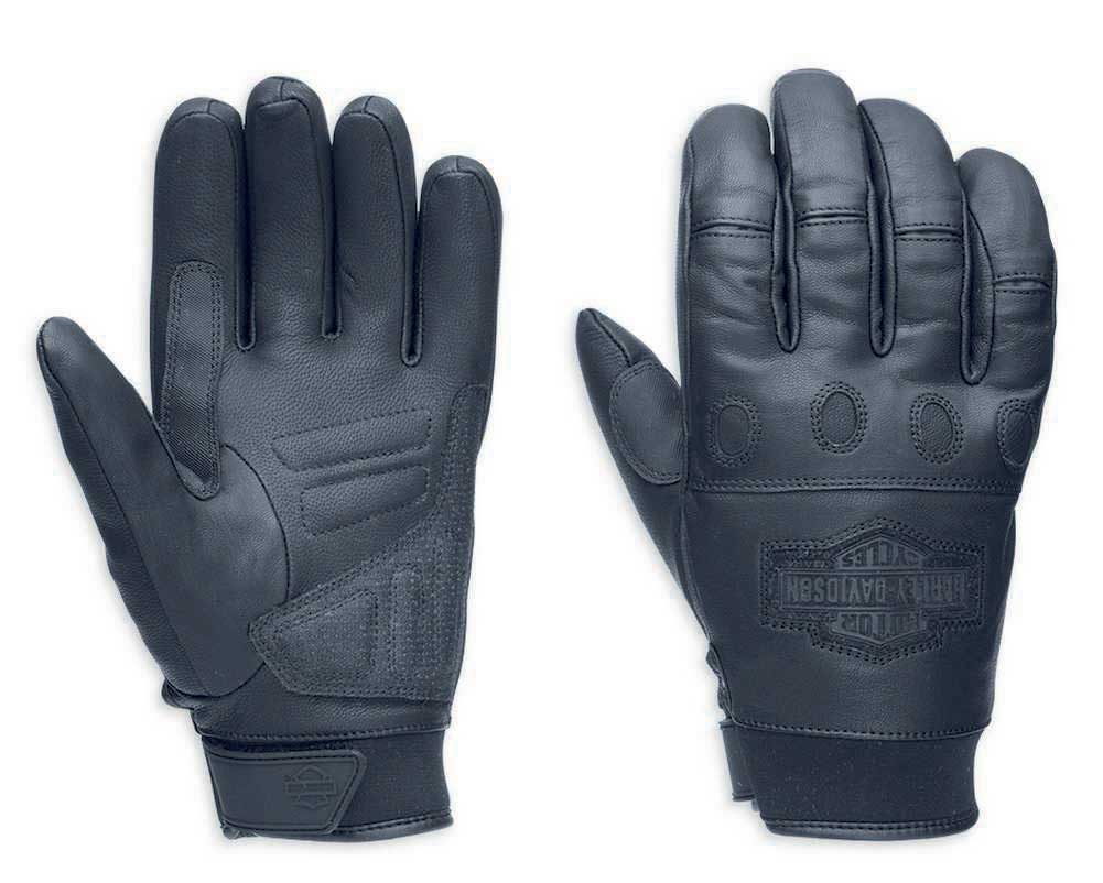 blue leather mens gloves