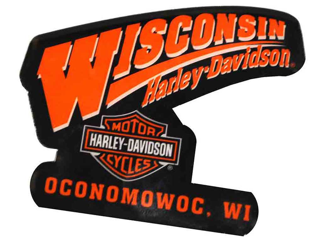 Harley-Davidson Dealership Logo Magnet Black & Orange W MAGNET - Wisconsin Harley-Davidson