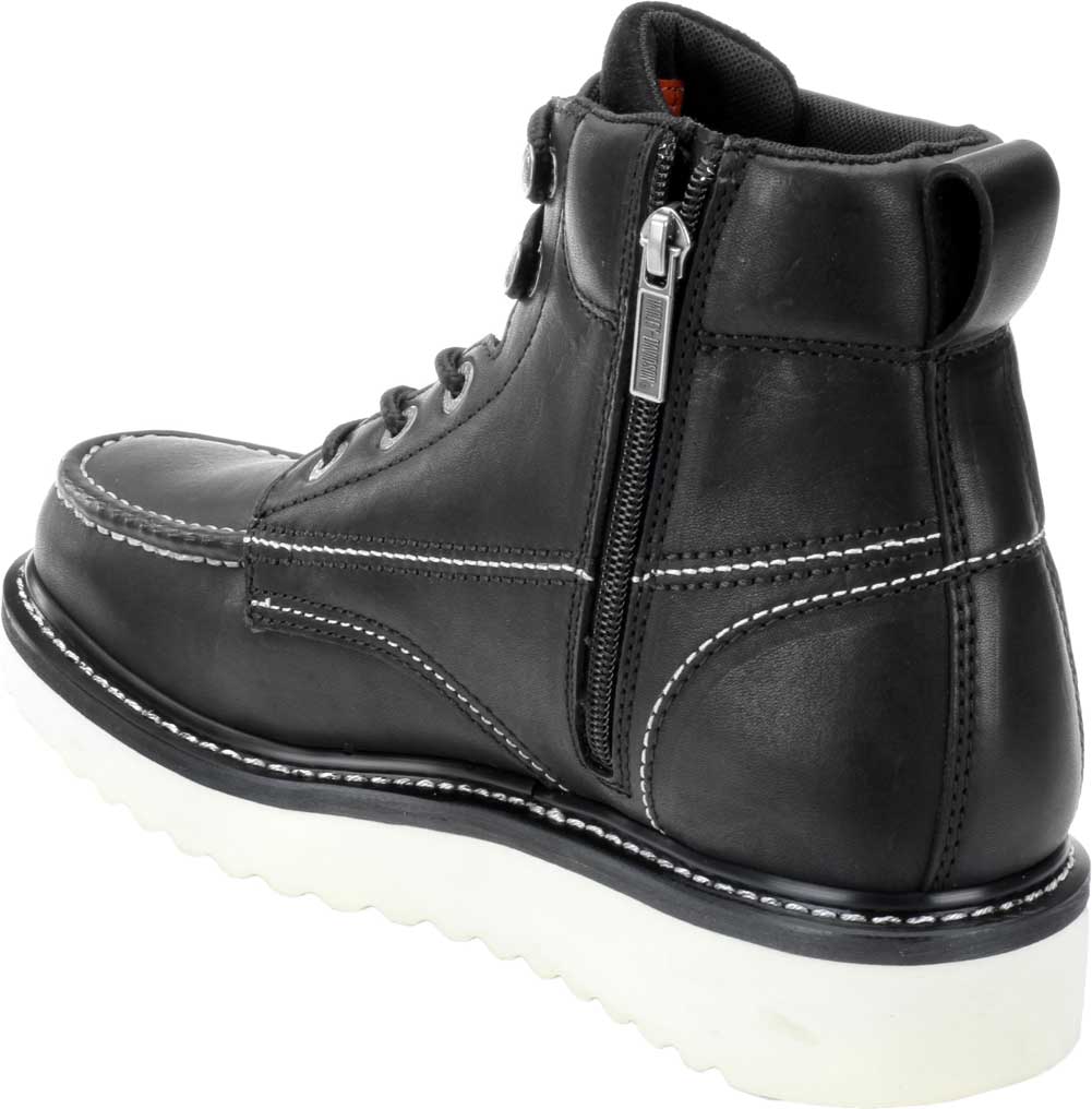 Harley-Davidson Men's Beau 6-Inch Black, Brown, or Rust Boots. Inside Zip D93135 - No Hassle Returns at Wisconsin Harley