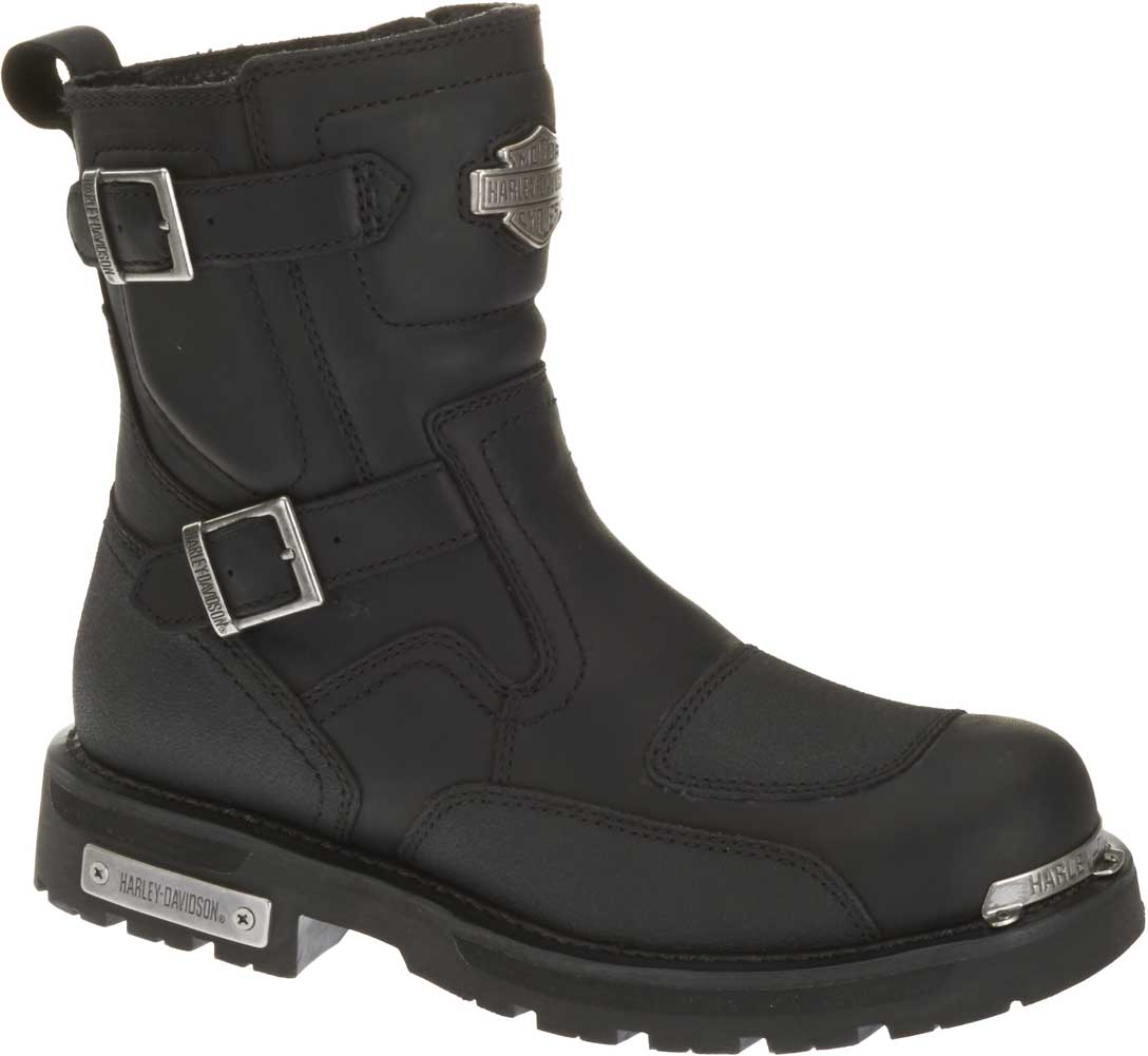 Harley-Davidson® Men's Manifold 7-Inch Black Leather Motorcycle