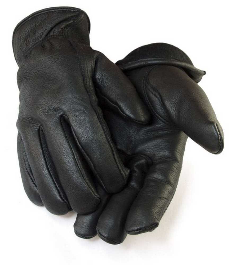 Northstar Mens Full Grain Black Deerskin Lined with 40 gram 3M Thinsulate 013B - Wisconsin Harley-Davidson
