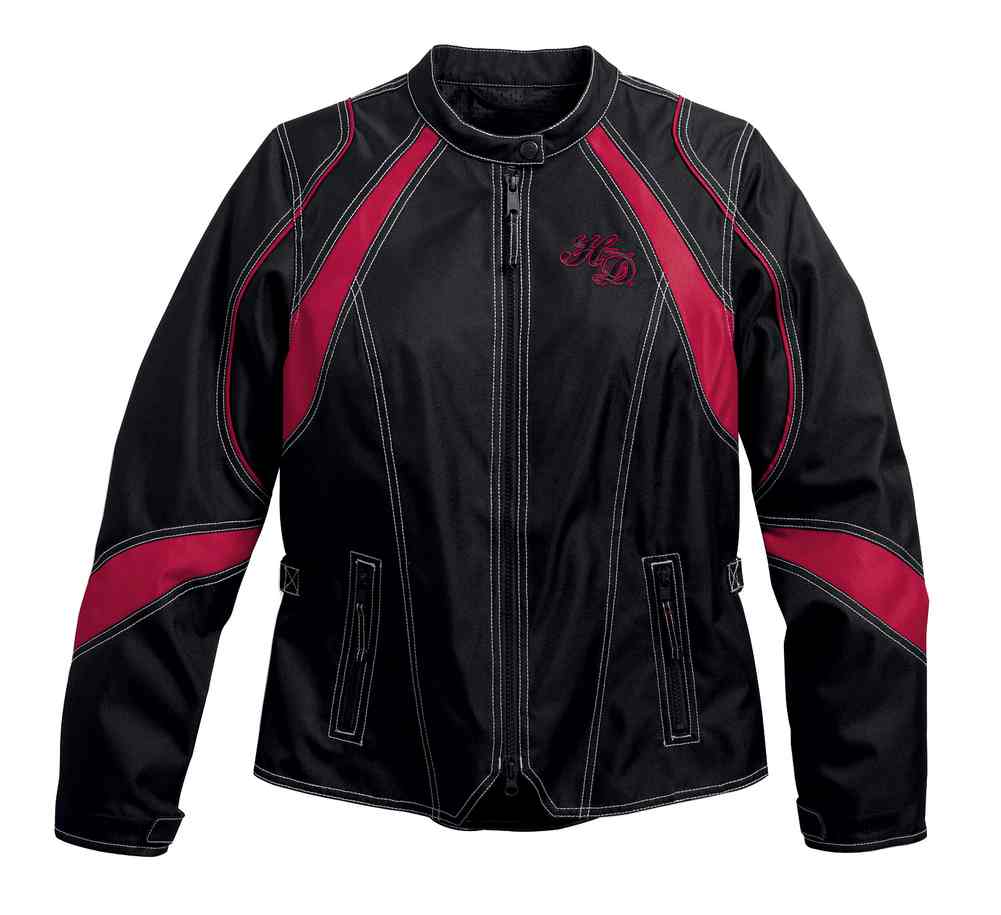 Harley-Davidson® Women's Embroidered Scroll Skull Riding Jacket