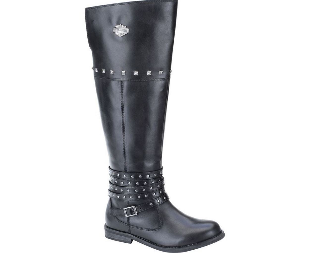 Harley-Davidson Women's Keely 17-Inch Black Motorcycle Boots D83692 - Wisconsin Harley-Davidson