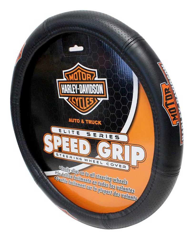 Harley-Davidson Steering Wheel Cover, Vintage Elite Bar & Shield Speed Grip 6644 - Wisconsin Harley-Davidson