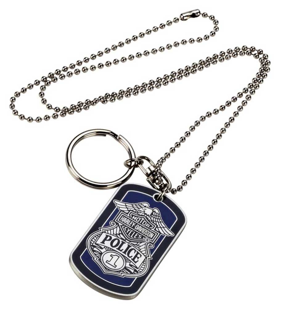 Harley-Davidson Police To Protect And Serve Dog Tag Necklace/Key Chain 8002671 - Wisconsin Harley-Davidson
