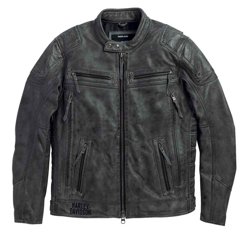 Charcoal Distressed Grey Leather Jacket IRO Han Moto Jacket