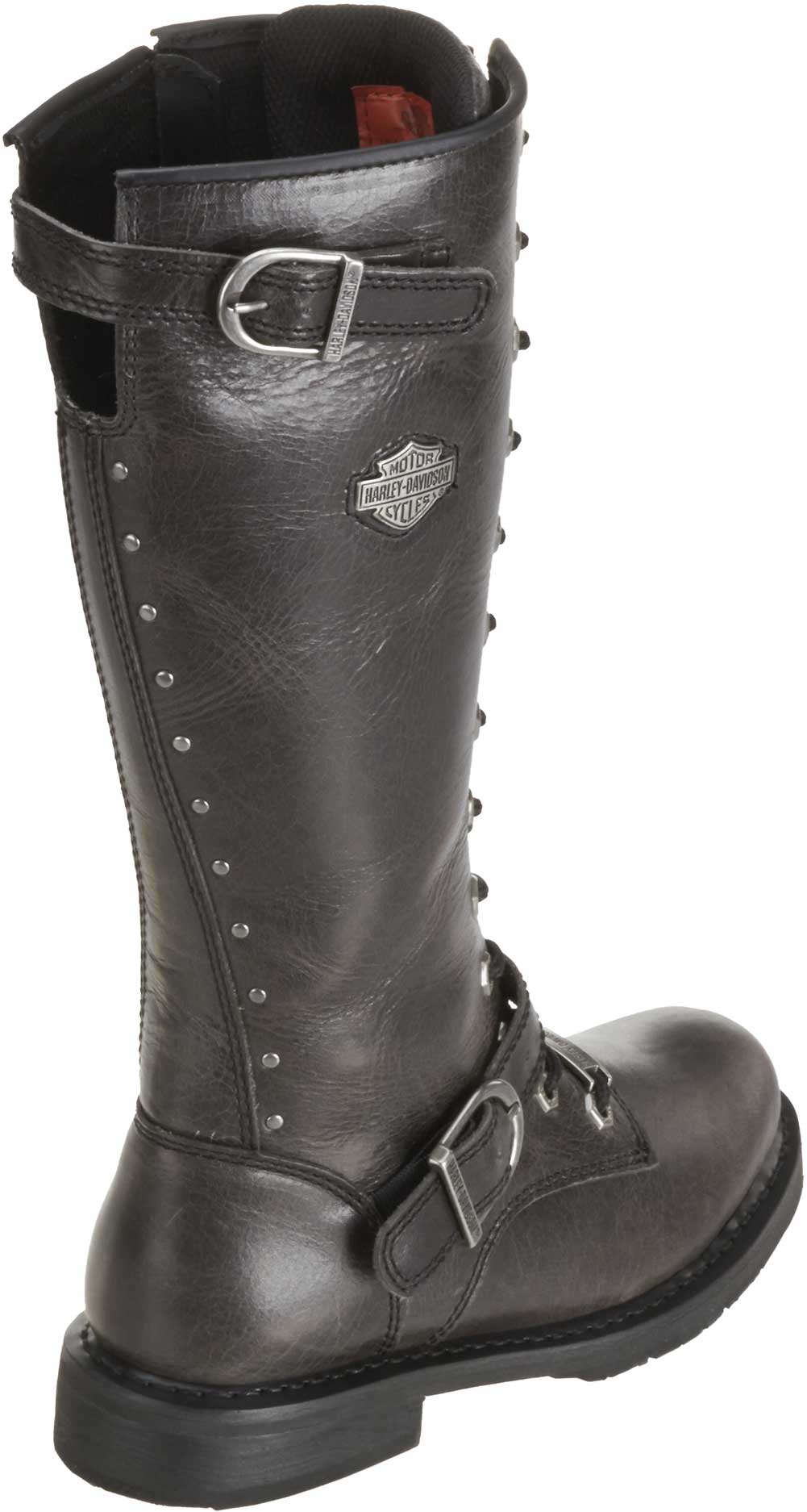 Harley-Davidson Womens Jill 13-Inch Gunmetal Leather Motorcycle Boots. D83721 - No Hassle Returns at Wisconsin Harley