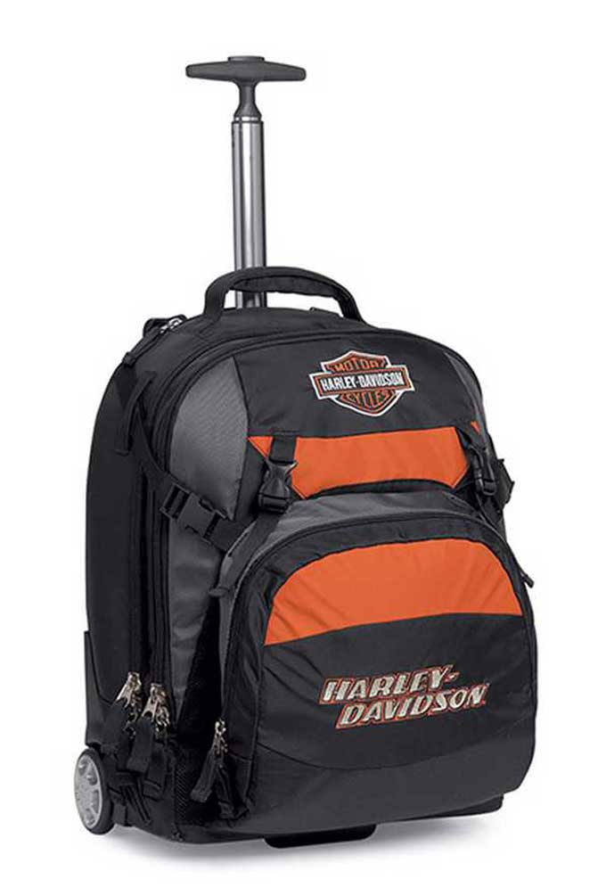 HARLEY-DAVIDSON バックパック 黒/オレンジ Harley-Davidson® Bar & Shield Graphic Backpack w/Adjustable