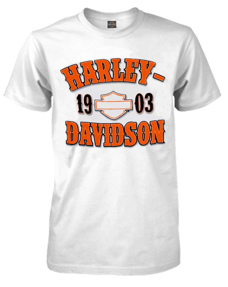 Harley-Davidson Men's T-Shirt, Traditional H-D Short Sleeve Tee, White 30291790 - Wisconsin Harley-Davidson