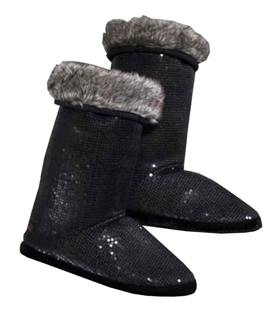Harley-Davidson Women's Black Allover Sequin Slipper Boots, Black 97828-16VW - Wisconsin Harley-Davidson