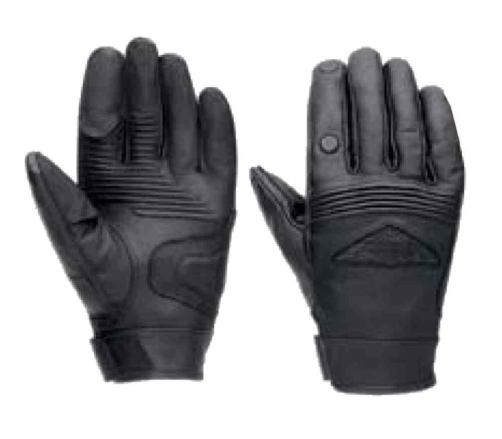 Harley-Davidson Men's Leather Gloves, Pullback Index Finger, Black 98365-15VM - Wisconsin Harley-Davidson