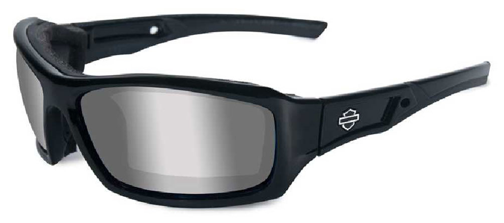 Harley-Davidson Echo Silver Lens w/ Gloss Black Frame Sunglasses HDECH02 - Wisconsin Harley-Davidson