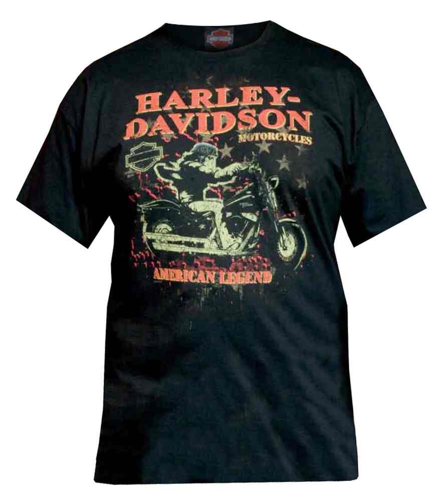 Harley-Davidson Men's T-Shirt, Distressed Night Rider Short Sleeve Tee, Black - Wisconsin Harley-Davidson