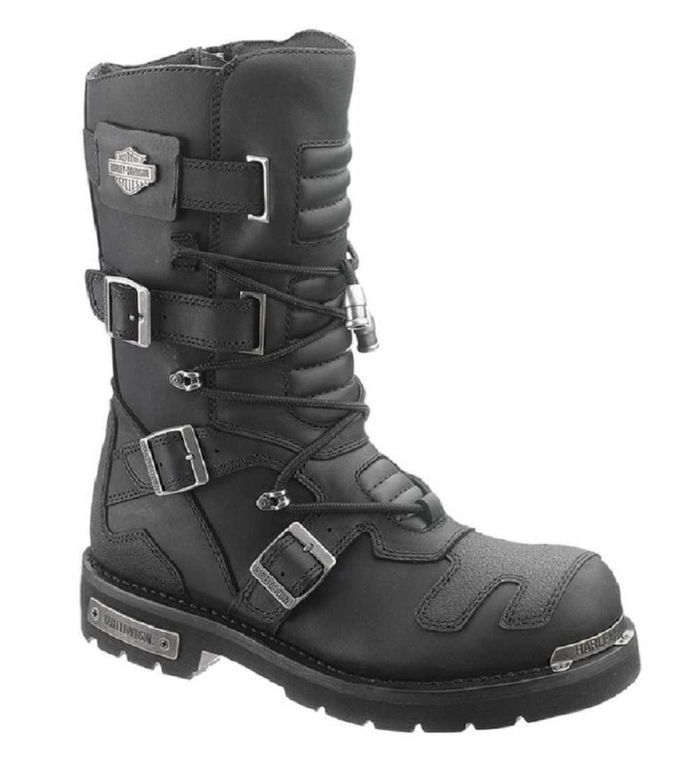 Axel 10-Inch Black Motorcycle Boots 