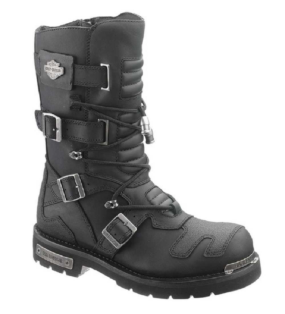 Harley-Davidson Men's Axel 10-Inch Black Motorcycle Boots D96035 - Wisconsin Harley-Davidson