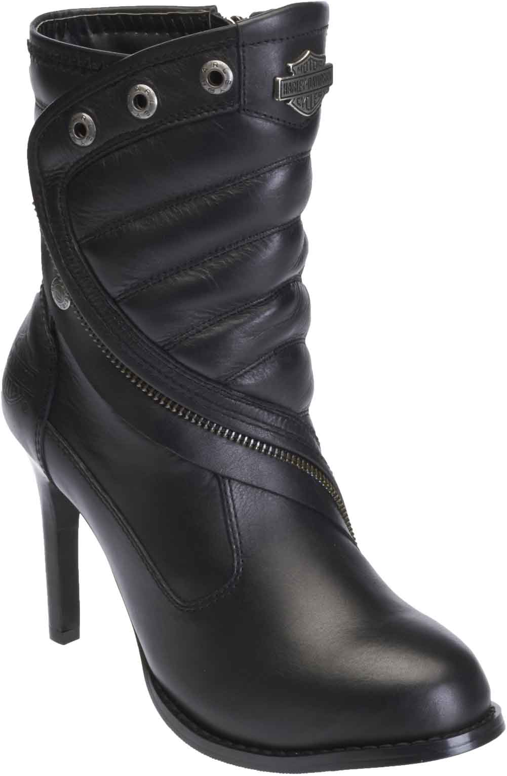 black leather fashion boots