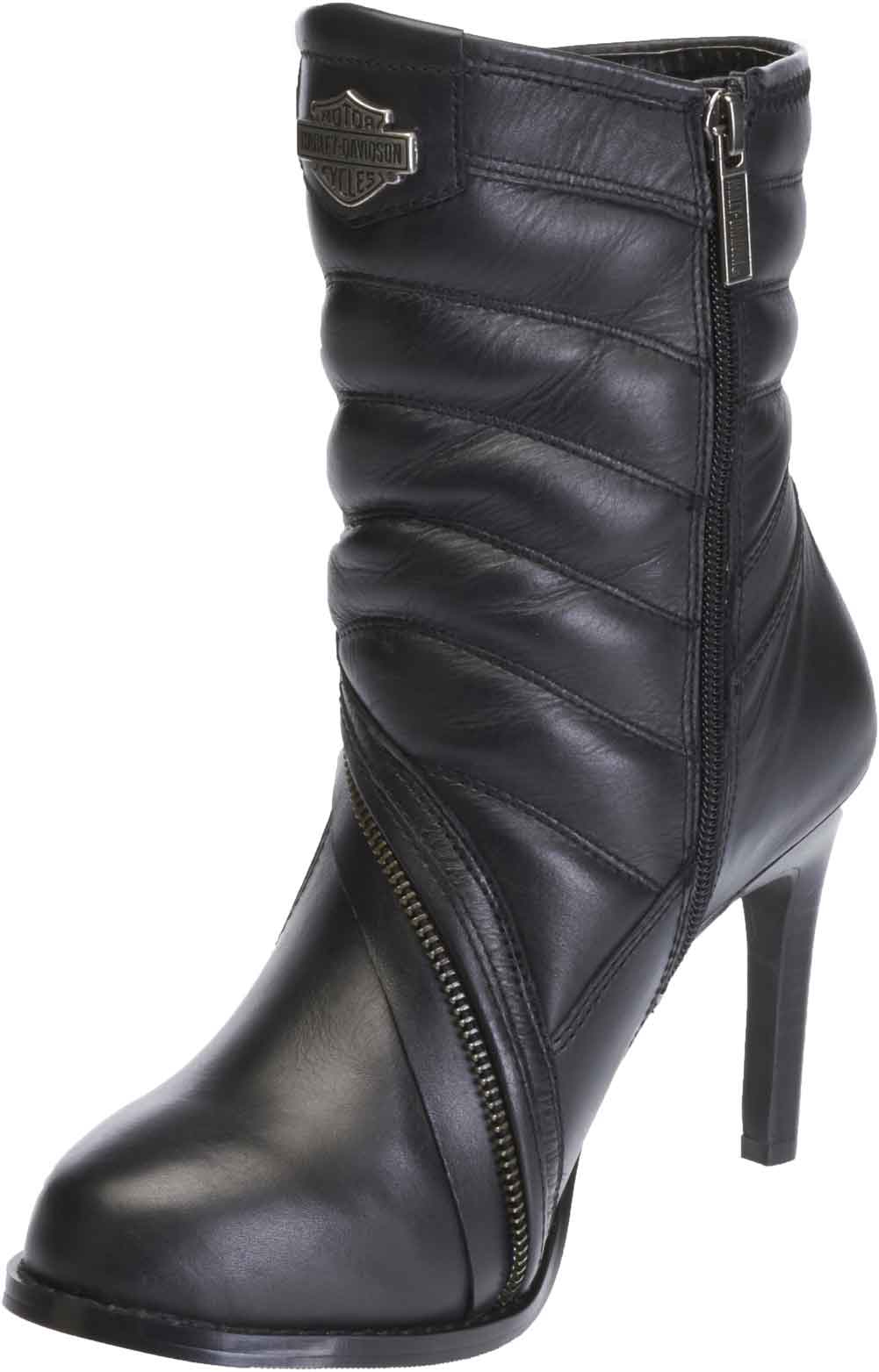 Harley-Davidson Free Shipping - Harley-Davidson Women's Olanta High-Heel Black Leather Fashion Boots. D83784 - Free Shipping on many products plus Orders Over $99