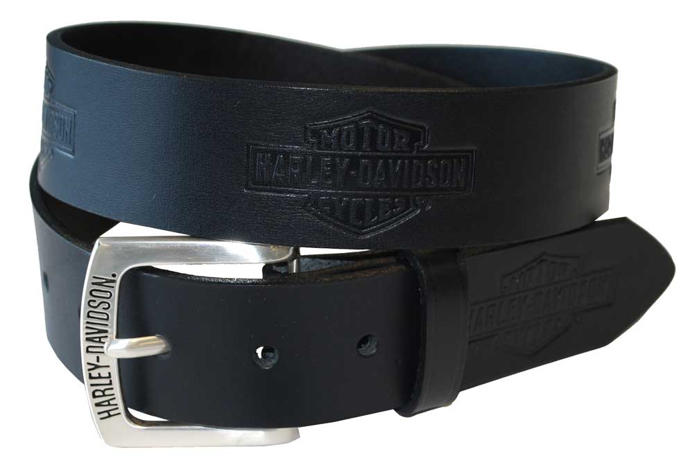 Harley-Davidson Men's Tradition Bar & Shield Belt Black Leather HDMBT10576 - Wisconsin Harley-Davidson