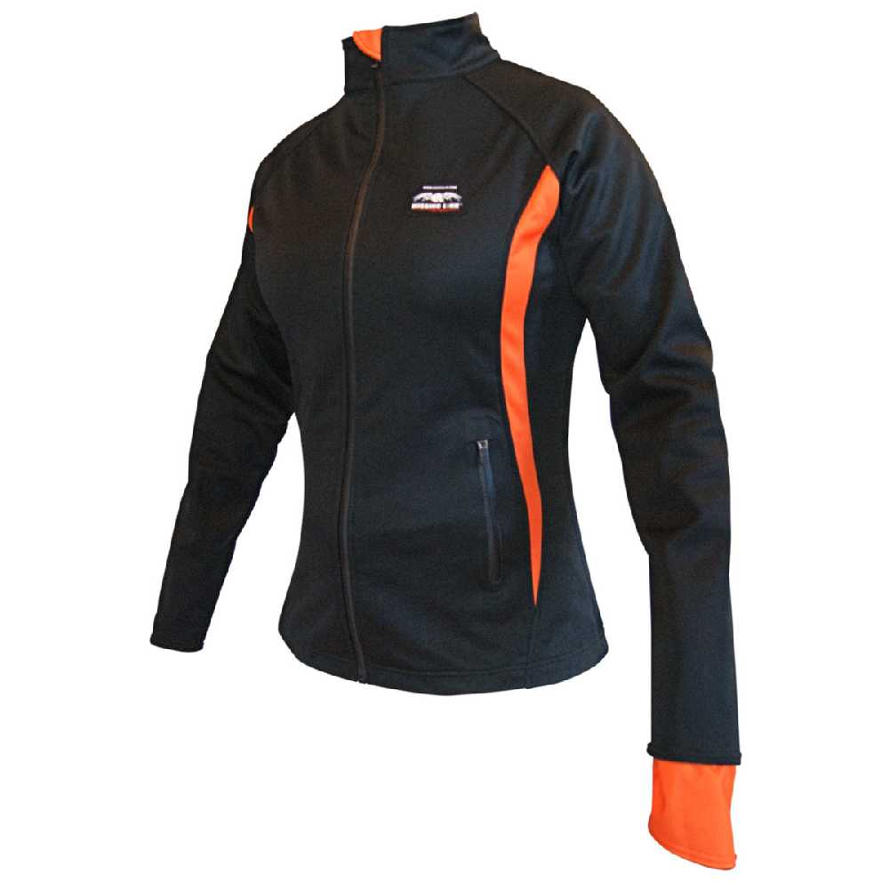 Missing Link Women's Viper Motorcycle Jacket Black/Orange Nylon