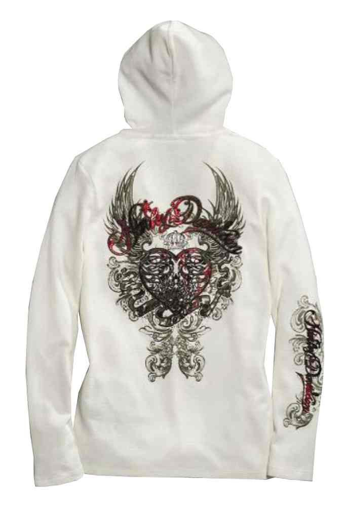 Harley-Davidson Free Shipping - Harley-Davidson Women's Crowned Heart Waffle Knit Henley, Off-White 96184-16VW - Free Shipping on many products plus Orders Over $99