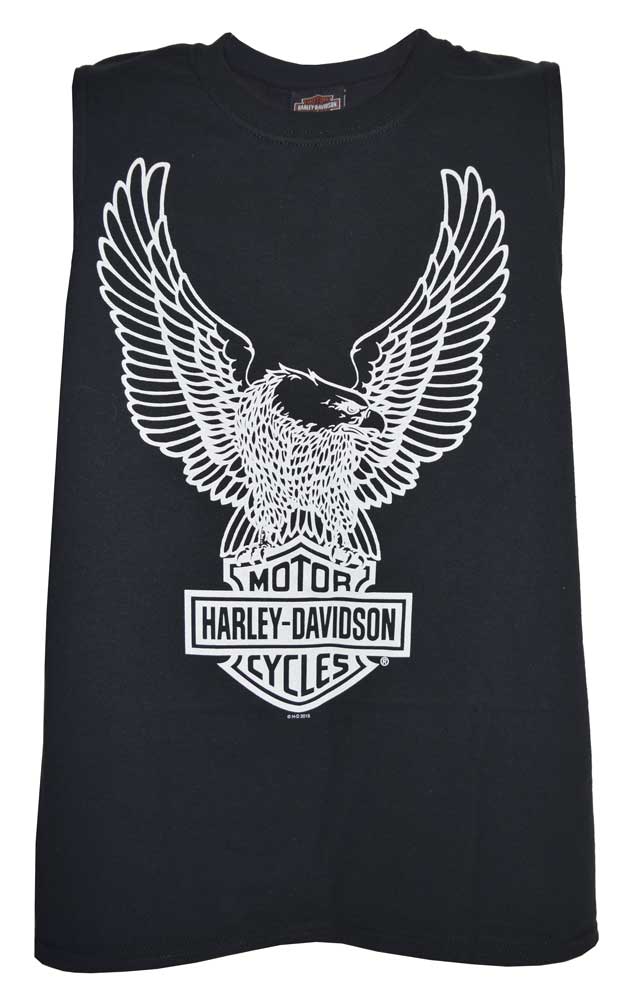 Harley-Davidson Men's Eagle Tank Top Muscle Shirt, Black T-Shirt 30296658 - Wisconsin Harley-Davidson