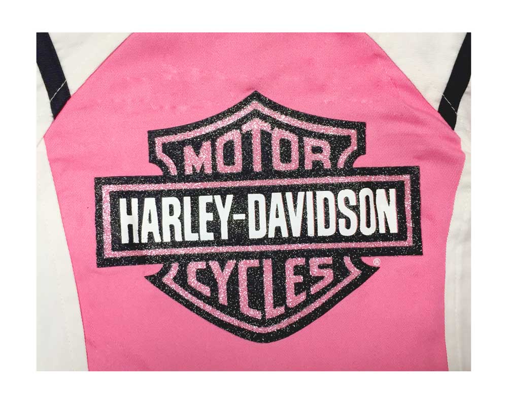 Harley-Davidson Little Girls' Glittery Denim Pant Set, 3 Piece Set, Pink 2020407 - No Hassle Returns at Wisconsin Harley