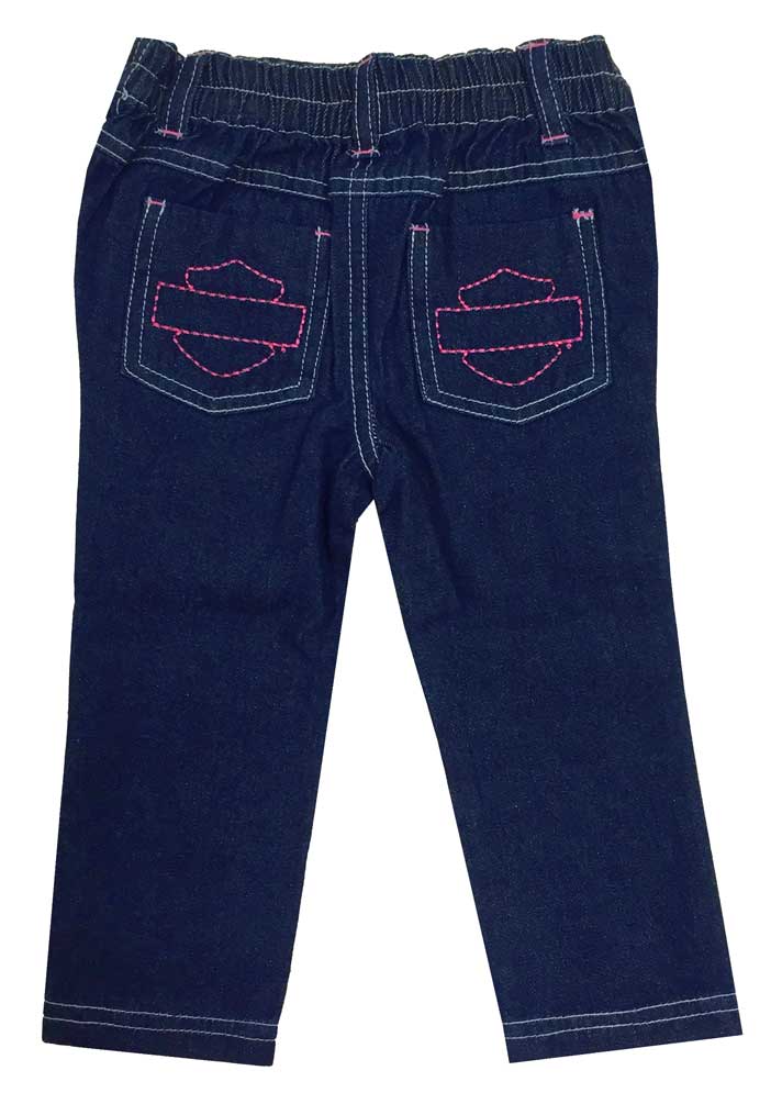 Harley-Davidson Free Shipping - Harley-Davidson Little Girls' Glittery Denim Pant Set, 3 Piece Set, Pink 2020407 - Free Shipping on many products plus Orders Over $99