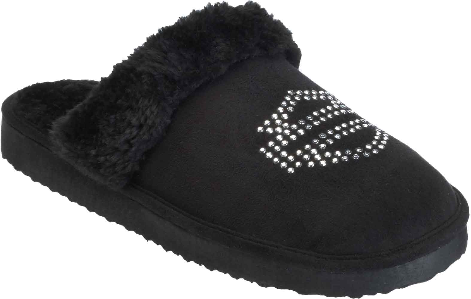 womens black house slippers