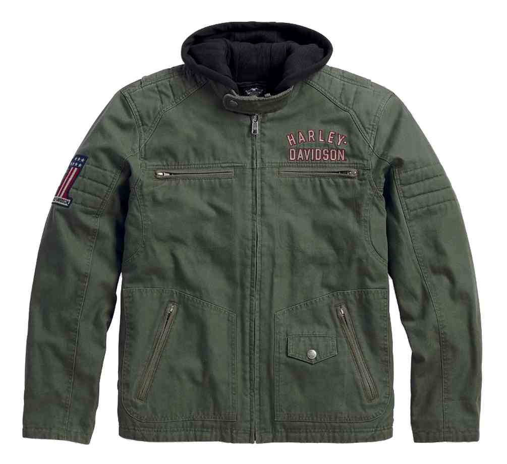 Harley-Davidson Men's Casual Jacket, Long Way #1 3-IN-1, Green 98563-15VM - Wisconsin Harley-Davidson