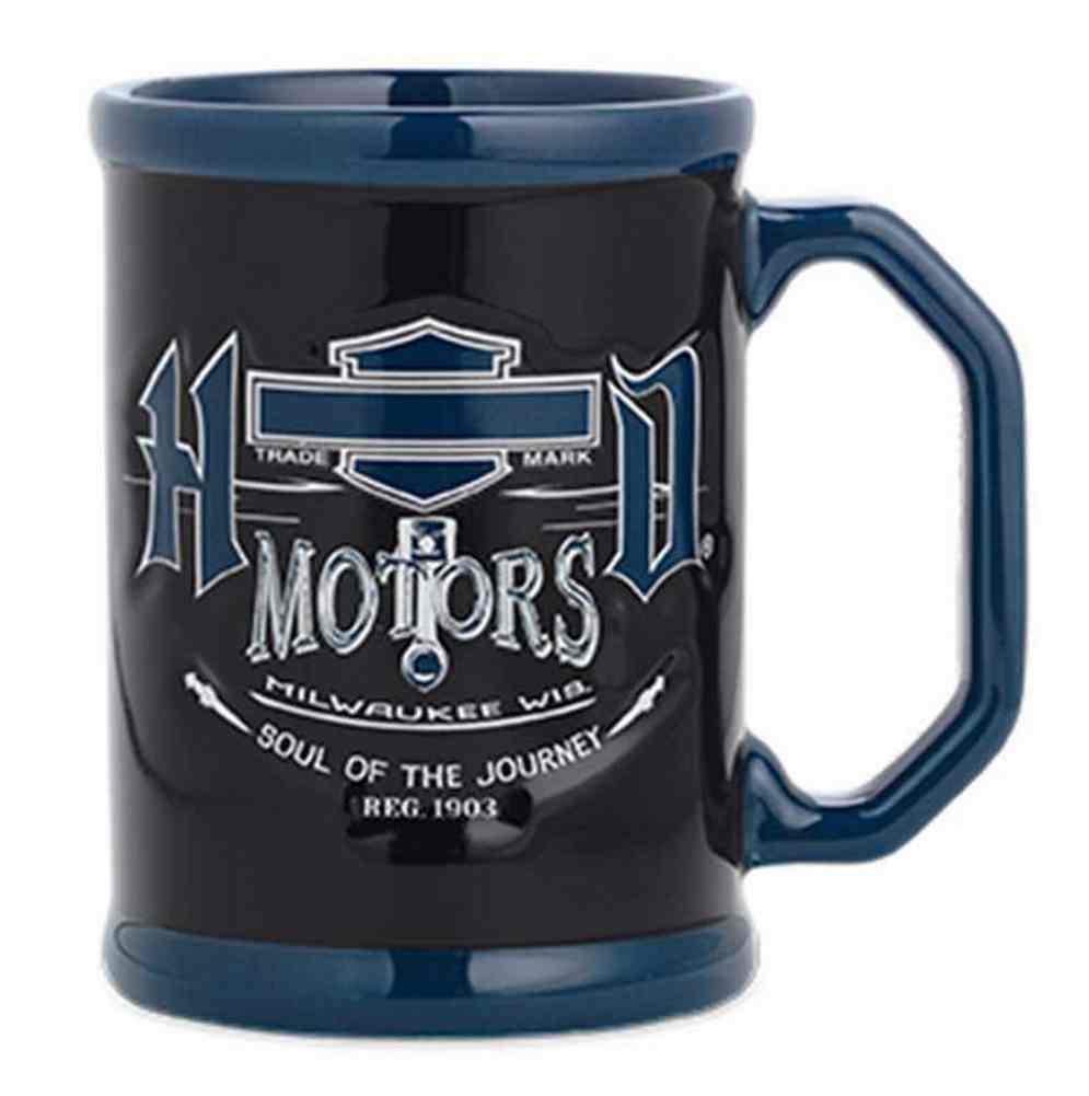Harley-Davidson Soul of the Journey Coffee Mug 14.5 oz., Black/Blue. 96813-16V - Wisconsin Harley-Davidson