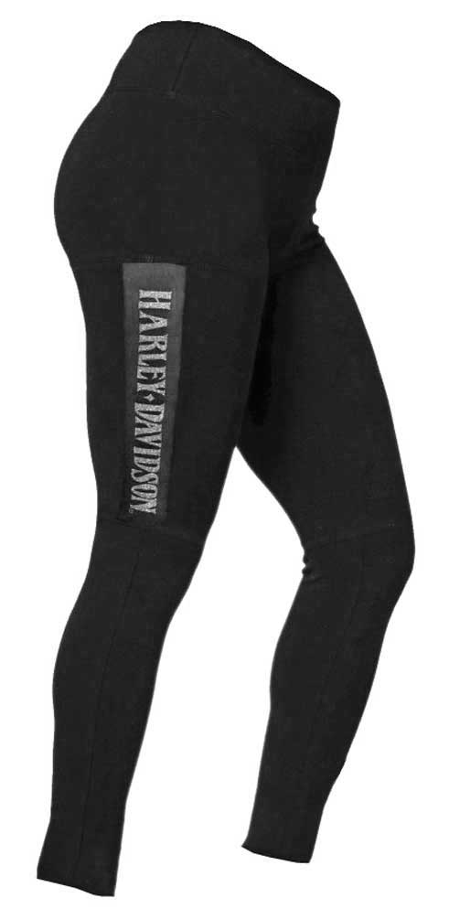 Harley-Davidson Free Shipping - Harley-Davidson Women's Embellished H-D Script Mesh Patch Leggings, Black - Free Shipping on many products plus Orders Over $99