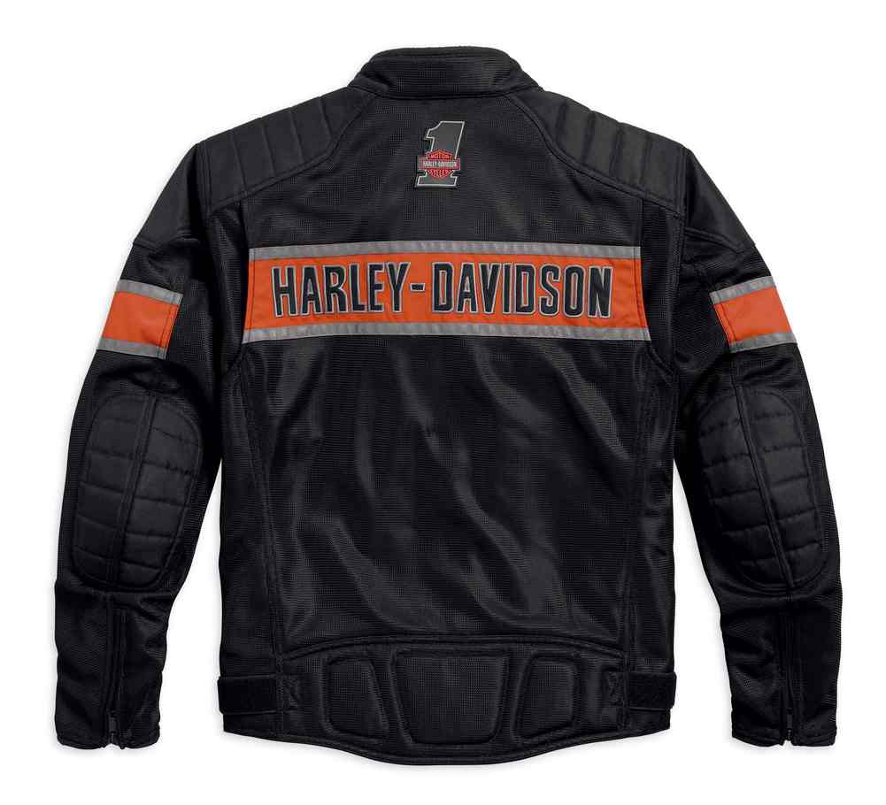 Harley-Davidson® Men's Trenton Colorblocked Mesh Riding Jacket, Black ...