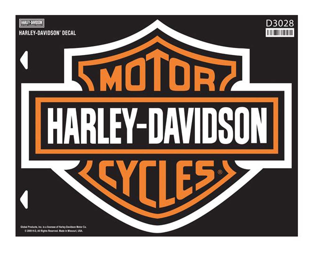 Harley-Davidson Bar & Shield X-Large Decal, X-Large Size Sticker D3028 - Wisconsin Harley-Davidson