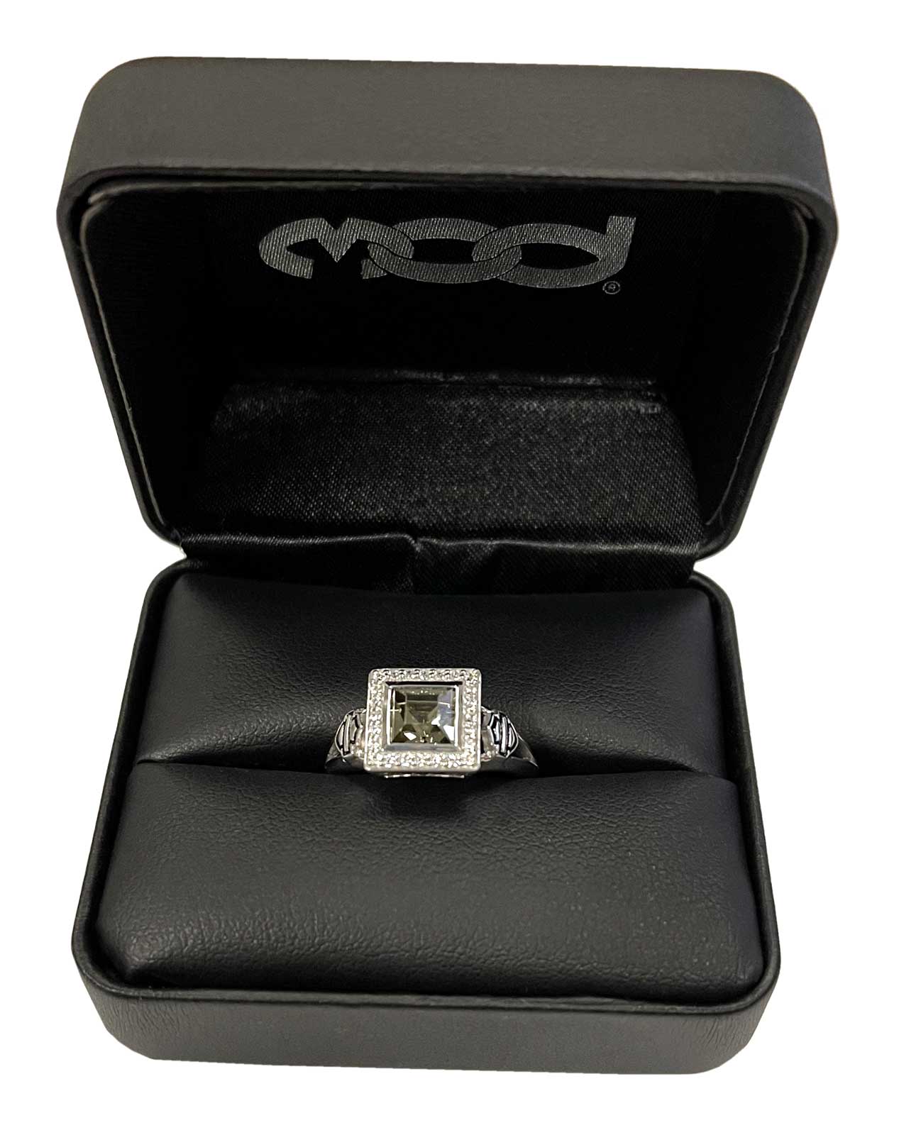Harley-Davidson Women's Ring, Black Ice Crystal Outline Bling Ring HDR0362 - No Hassle Returns at Wisconsin Harley