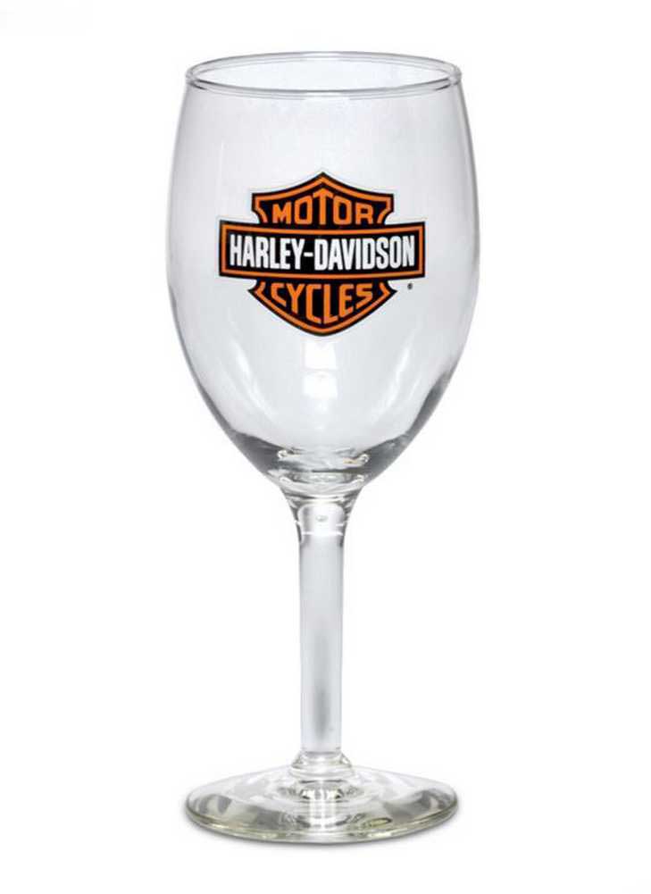 Harley-Davidson Bar & Shield Logo Wine Glass 18.5 oz Barware Glassware 99310-13V - Wisconsin Harley-Davidson