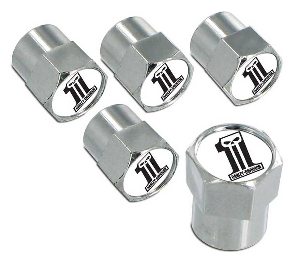 Harley-Davidson #1 Willie G Skull Valve Stem Cap Covers Chrome - 5 Pack HDVC216W - Wisconsin Harley-Davidson