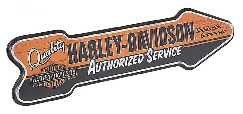 Harley-Davidson Custom-Cut Authorized Service Arrow Retro Pub Sign HDL-15303 - Wisconsin Harley-Davidson